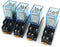 BULUSHI 4Pcs MY2N-J AC110/120V 5A Coil, Red Indicator Light, 35mm DIN Rail DPDT 8Pins Electromagnetic Relay