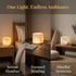 3 Aimery Natural Spanish Marble Night Light, Tap Control LED Stone Lamp, Color Changing Warm Neutral White Light