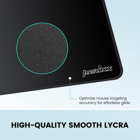 Perixx DX-1000M 9.84x8.27x0.08 Inches Waterproof Gaming Mouse Pad with Stitched Edge - Non-Slip Rubber Base Design
