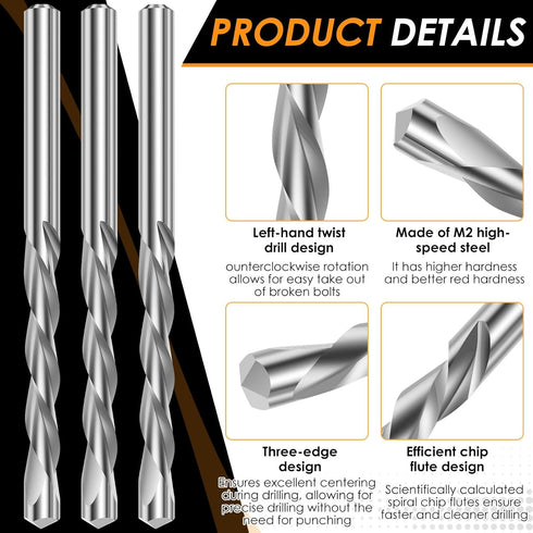 LYIYEYAN 10Pcs 3/16 Inch M2 Drywall Router Bits, Drywall Cutting Bit, High Speed Steel Spiral Downward Guidepoint Drill