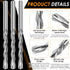 LYIYEYAN 10Pcs 3/16 Inch M2 Drywall Router Bits, Drywall Cutting Bit, High Speed Steel Spiral Downward Guidepoint Drill