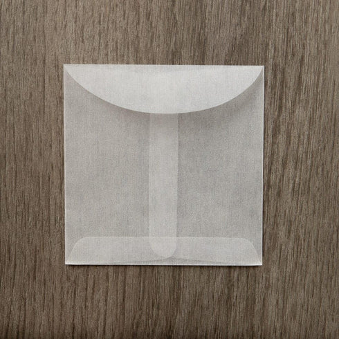 LUXPaper Open End Square Envelopes | 3 1/2" x 3 1/2" | Glassine | 30lb. Text | 50 Qty