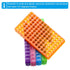 PATIKIL 96 Wells Tube Rack, 1pcs Double Panel Vial Rack for Microcentrifuge Tubes 0.2/0.5/1.5/2ml, Green