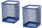 Metal Mesh Pen Holder, Pink Pencil Cup Holder Organizer for Desk Office and School (2 x, Blue)