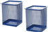 Metal Mesh Pen Holder, Pink Pencil Cup Holder Organizer for Desk Office and School (2 x, Blue)