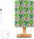 Amooorous Cartoon Green Cactus Leopard Print Bed Lamp Baby Night Light for Dresser