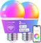 Consciot Smart Light Bulbs, WiFi LED A19 E26, Works with Alexa & Google Home, Color Changing, 60 Watt Equivalent, 800lm