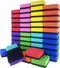 AWOWZ 48 Pack Mini Magnetic Whiteboard Dry Erasers - Bulk for Home, Office, Classroom Supplies (8 Color)