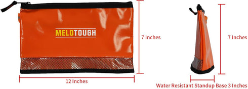 MELOTOUGH 12 inch Zipper Tool Pouch - Multipurpose Small Tool Bag Carry Case for Small Tools - Storage Pouches,