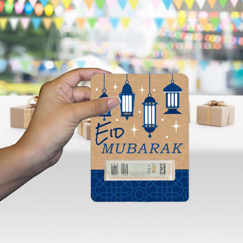 Set 6 Big Dot of Happiness Ramadan - DIY Assorted Eid Mubarak Party Cash Holder Gift - Funny Money Cards