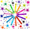 Outus 192 Pieces Crayon Wall Decals Splatter and Multicolor Paint Wall Sticker Crayon