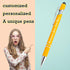 Coregiftr Personalised Pens Custom Engraved Ballpoint Pen with Stylus Tip Retractable Customized Click Ink Pen