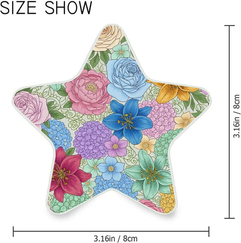 Burbuja 0.2W Garden Flowers LED Night Light Plug into Wall Star-Shaped Nightlight Dusk to Dawn Auto Sensor for Bedroom