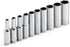 Powerbuilt 1/4-Inch Drive Metric Deep Socket Set, 10 Piece with High Visibility Markings - 640538