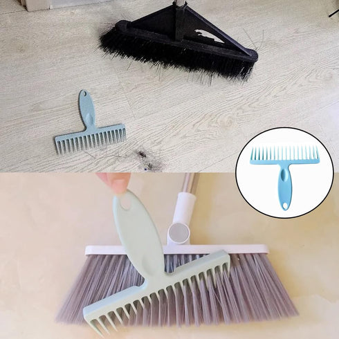 NentMent 2 Pack Commercial Set Broom Cleaning Tool Hair Removal Comb Cleaner for One Sweep Broom Dust Mop Floor Sweeper