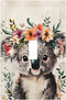 haigof Lovely Koala Portrait Light Switch Cover Wall Plate 1 Gang Single Plates