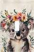 haigof Lovely Koala Portrait Light Switch Cover Wall Plate 1 Gang Single Plates
