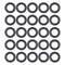 MECCANIXITY FKM O-Ring 0.39" OD, 0.24" ID, Pack of 25 Fluorine Rubber Sealing Gasket Washer for Plumbing