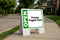 Frozen Yogurt Cart Open Green Folding Coroplast A-Frame Double-Sided 23in x23in