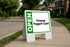 Frozen Yogurt Cart Open Green Folding Coroplast A-Frame Double-Sided 23in x23in
