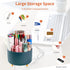 Desk Pencil Pen Holder, 5 Slots 360° Degree Rotating Organizer for Desk, Cute Pencil Cup for Office, Dark Green