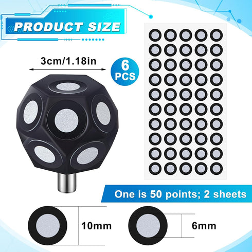 6 Set 2 100 6.0 mm 3D 3D Kingdder Pcs Multi-Angle Marker Sheet Point Scanner Markers Dot Stickers Scanning Spray