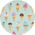 JaoXer Ice Cream Cones 8-Inch Round Mouse Pad - Your Desk Companion for