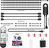 Wefomey 6 Closet Counter, 9.8ft RGB Under Cabinet Lights with Motion Sensor, Pre-Cut LED Strip Lights with Remote