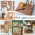 OLYCRAFT 2PCS Square Bulletin Boards 11.8x11.8 Inch Wood Cork Board for Wall Decoration, Party and DIY Crafts