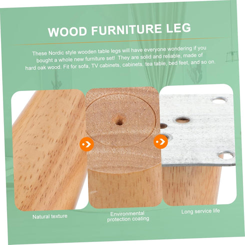 4sets OSALADI Solid Wood Table Legs for Sofa Cabinet Couch Tv Stand Furniture Legs