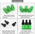 40 Pack 3ml Green Glass Dropper Bottles with Black Rubber Cover, Tapered Glass Droppers Set