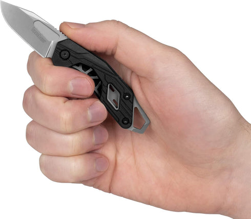 Kershaw Diode Folding Pocket Knife, 1.6 Inch Blade, Manual Opening, Liner Lock (1230), Black Steel