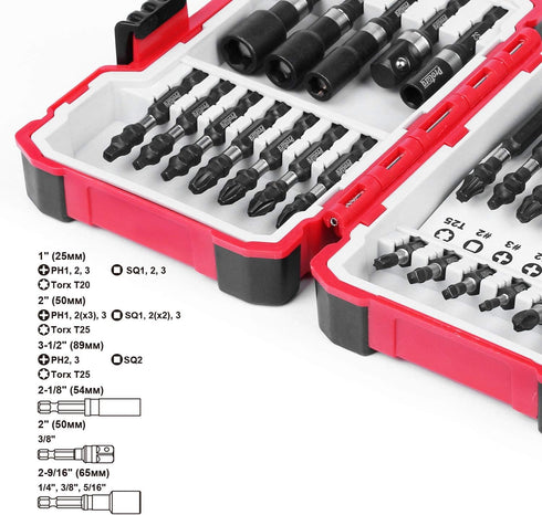 Impact Driving Accessory Set, 26-Piece, Industrial Strength, 1/4" Hex Shank