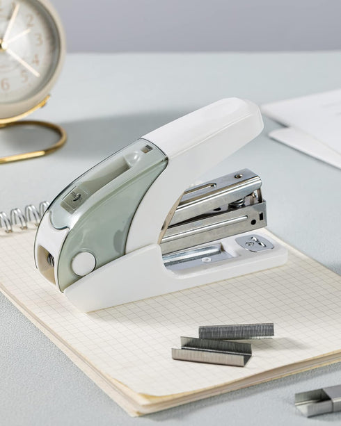 Effortless Standard Stapler Set, 20 Sheet Capacity, Half Strip, Built-in Staples Storage, Includes 1000 Staples
