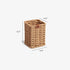 U Brands Woven Pencil Cup, Rattan-Inspired Wicker Style Office Organization Supplies, 1 Count