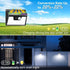 140 3 Peasur Solar Lights Outdoor Motion Sensor, LED Solar Powered Fence Light Waterproof, Modes Security Wall Lighting