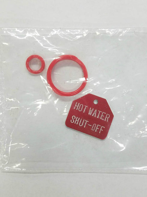 Pack 6 Plumber Tags - Stamped Variety with Tags: Main Water, Hot Water, Gas, and Hose Bib. Quickly Identify Critical