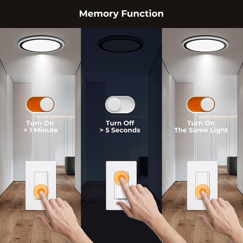 13in Dimmable 2000K, 3000K-6500K 24W BLNAN LED Flush Mount Ceiling Light Fixture with Remote Control, Night Light Wired