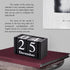 Notakia Wooden Gaobei Desk Blocks Calendar, Perpetual Block Month Date Display, Black Small