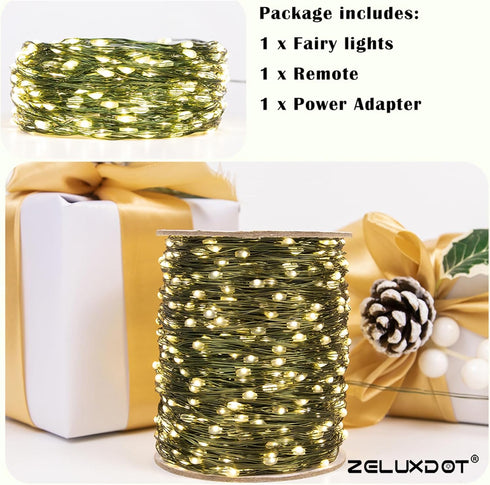 in,200FT 600LEDs Lights,8 Fairy Lights Plug Waterproof Led String Modes Remote Twinkle Light for Outdoor Indoor