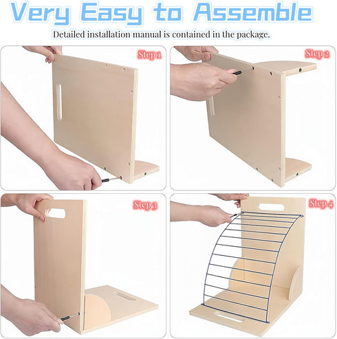 Clipboard Holder, Wooden Clipboard Storage Rack with Sturdy Metal Shelf, Organizer for Classroom, Office, Home (2 PCS)