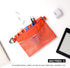 Water-resistant Material Zipper Pouch, Mesh Zipper Bags for Storage, Travel, Office (Orange, Small)