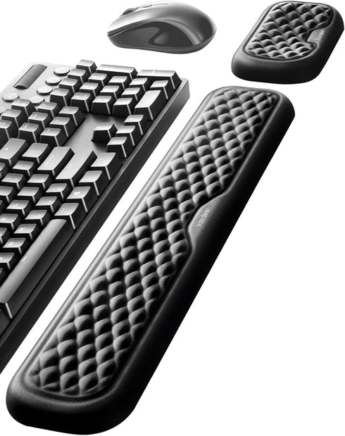 Vaydeer Wrist Rest for Keyboard and Mouse, Computer Ergonomic Wrist Support Pad, Soft Memory Foam Arm Cushion for Desk