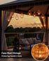 4 Pack Outdoor Solar Hanging Lantern Lights, Rustic Ball Birdcage Hanging Candle Holder with Solar Tea Lights
