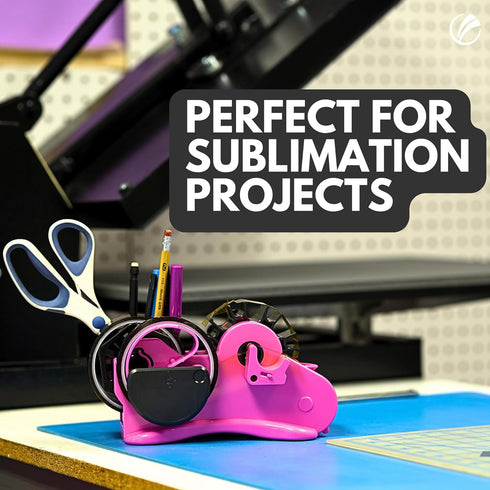 echomerx Pink Heat Tape Dispenser - Sublimation Tape Dispenser for Pre-Cut Heat Resistant Tape