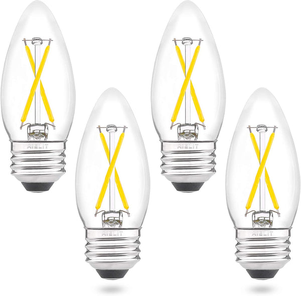Dimmable E26 LED Candelabra Bulb 25 Watt Equivalent, Daylight White 5000K, 120V