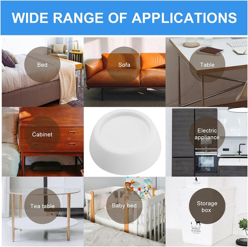 2pcs HOMSFOU Washing Machine Feet Stabilizer Anti-Vibration Pads Nonslip Leveling Pads for Washer Dryer Furniture Noise