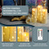 Set 9 Eebuss Flameless Candles with Embedded Star String, Battery Operated LED Pillar Candles with Timer and Remote