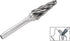 Carbide Burr SL-4NF Aluminum Cut Carbide Cutter Burrs File (1/2 Inch Head Dia X 1-1/8 Inch Cutter Length) 1/4" Shank