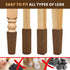 Generic 16 Pcs Luxury Brown Chair Leg Socks Premium Furniture Protectors for Hardwood Floors, Non-Slip & High Elastic